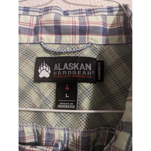Alaskan Hardgear Plaid‎ Short Sleeve Button Up Casual Mens Size Large - Picture 3 of 4